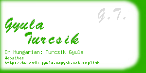 gyula turcsik business card